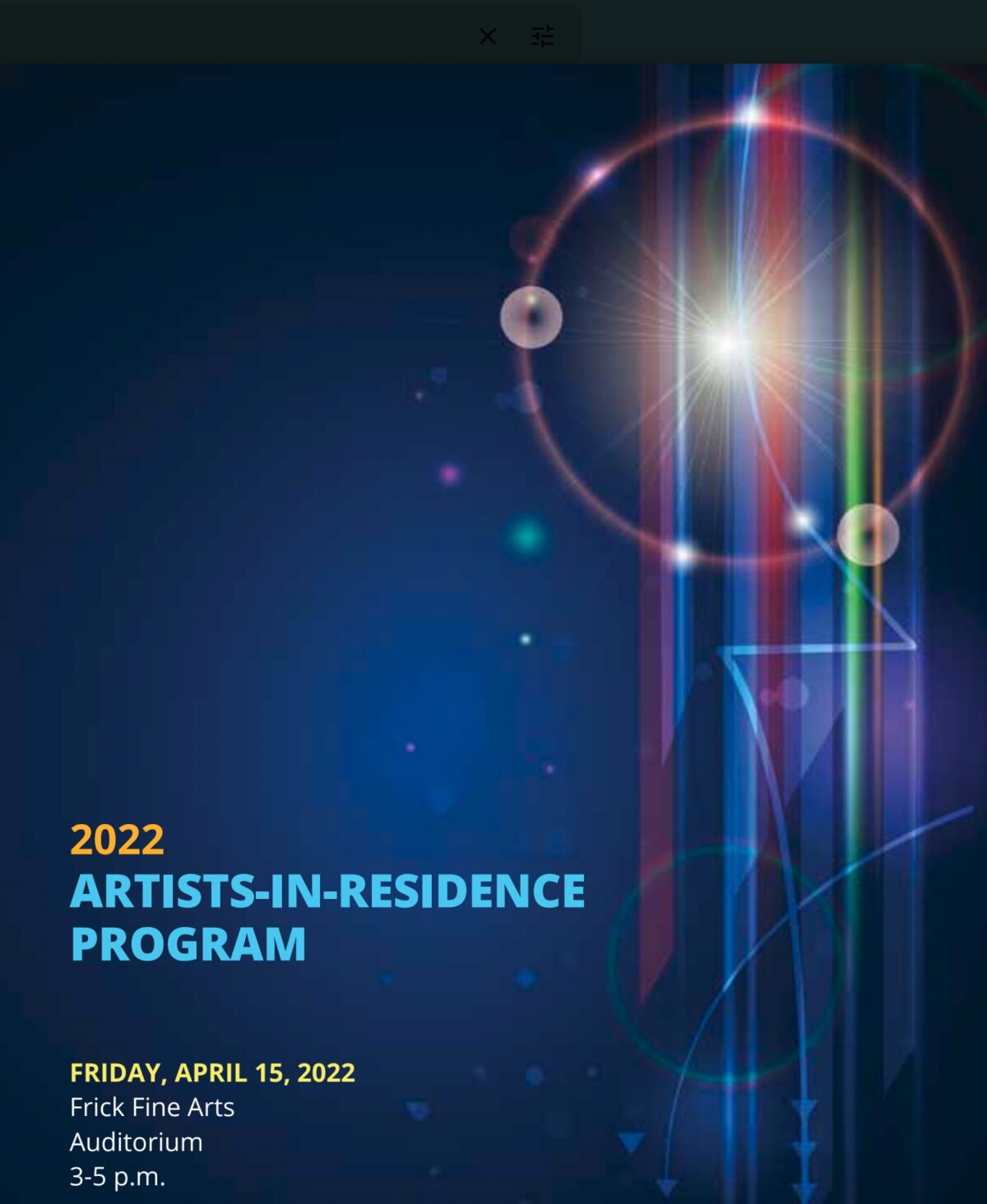 Artist-in-Residence at the department of Physics and Astronomy